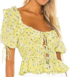 For Love and Lemons Chrysanthemum Crop Top XS